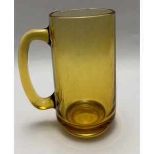 Amber Glass Hazel Atlas Beer Ale Stein Mugs Tankards Coffee Cup Smooth